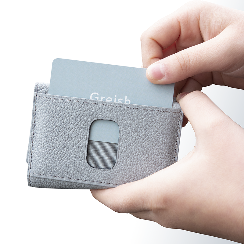 front pocket holds a transportation IC card 